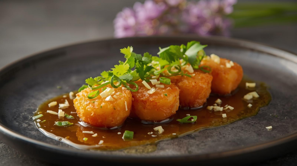 Karpfen Nuggets in Biersoße